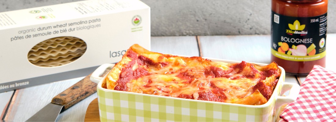 Vegan bolognese lasagna